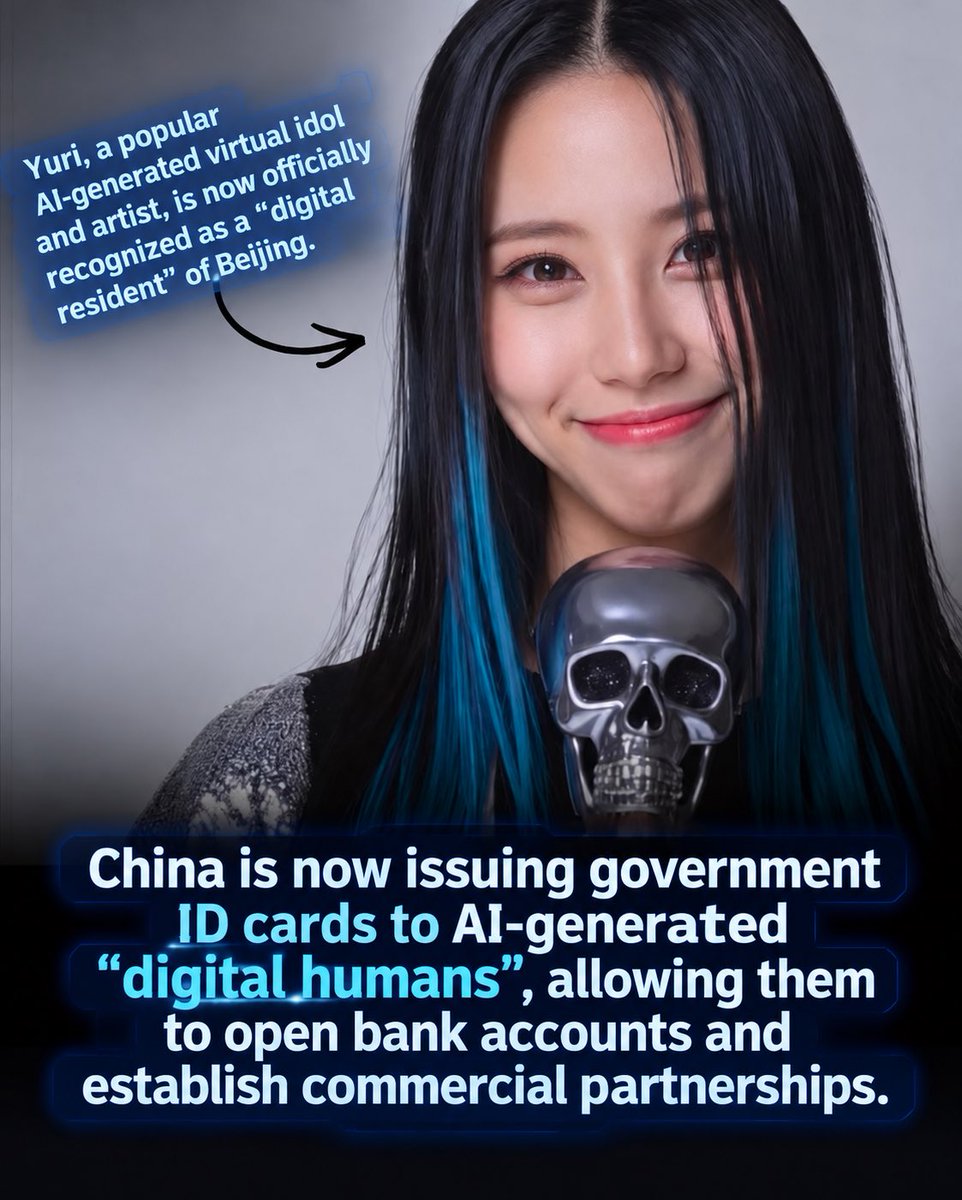 The original post’s AI-labelled digital-human illustration