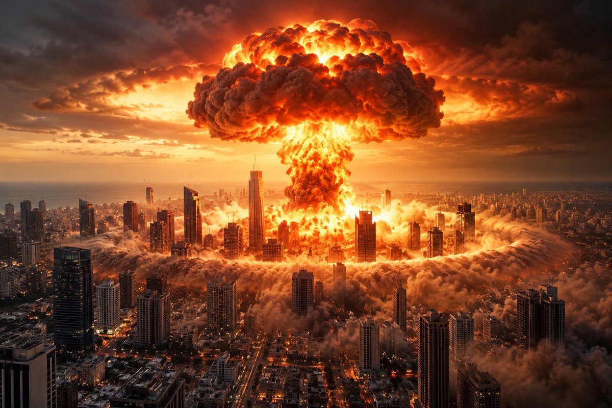 引用帖中的核爆示意图，非现场纪实照片。