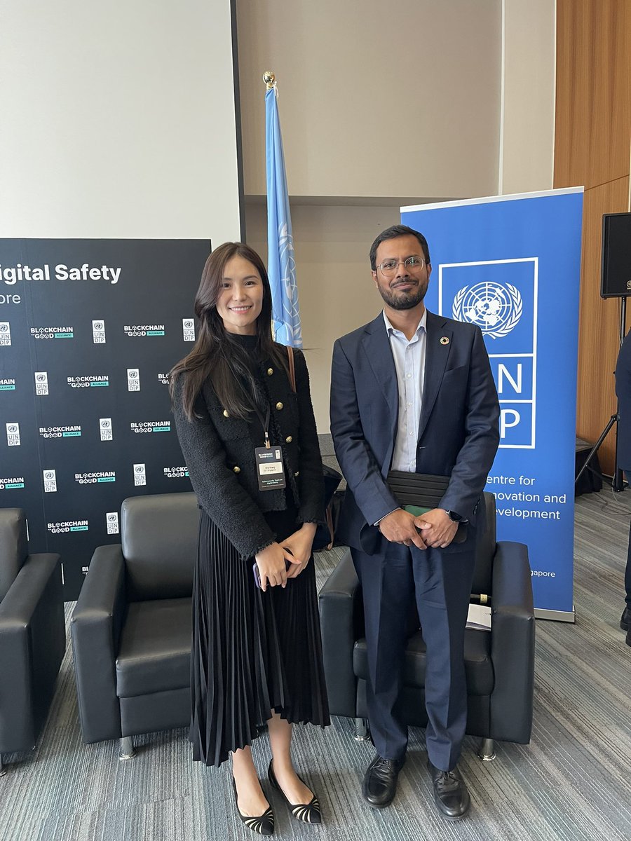 Una Wang and Jayant Narayan at the UNDP × BGA summit